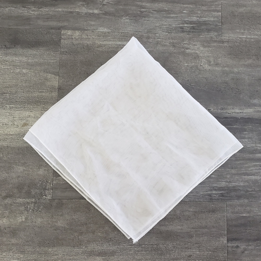 White Classic Sheer Scarf Hankerchief